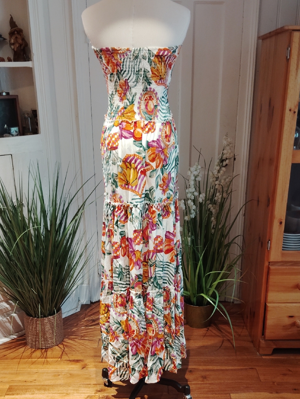 Abel The Label For Anthropologie Smocked Maxidress - Picture 6 of 13